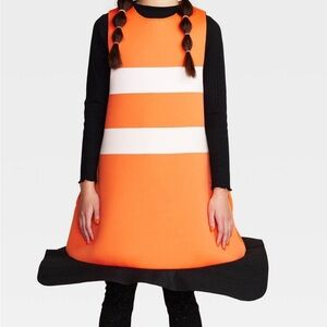 Kids and adult one size traffic cone Halloween costume